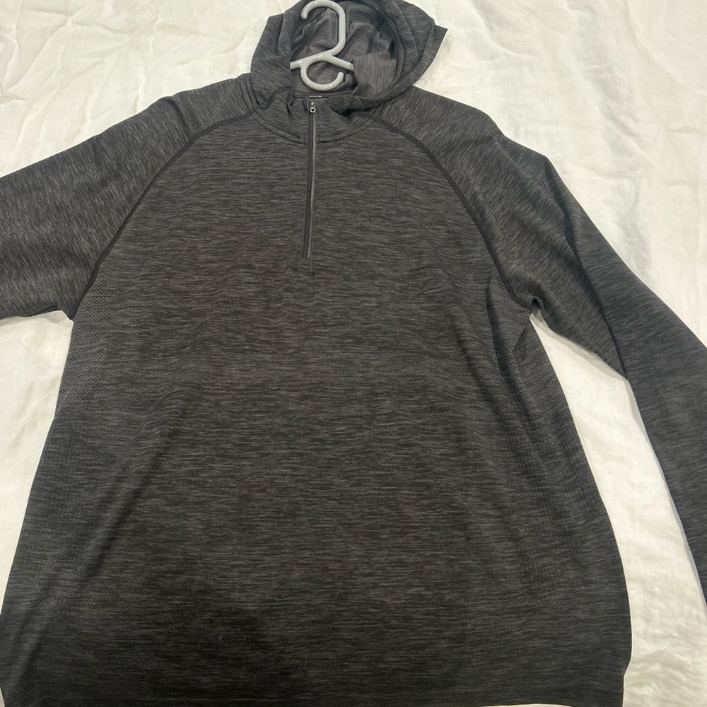 Gray Quarter-Zip Hoodie